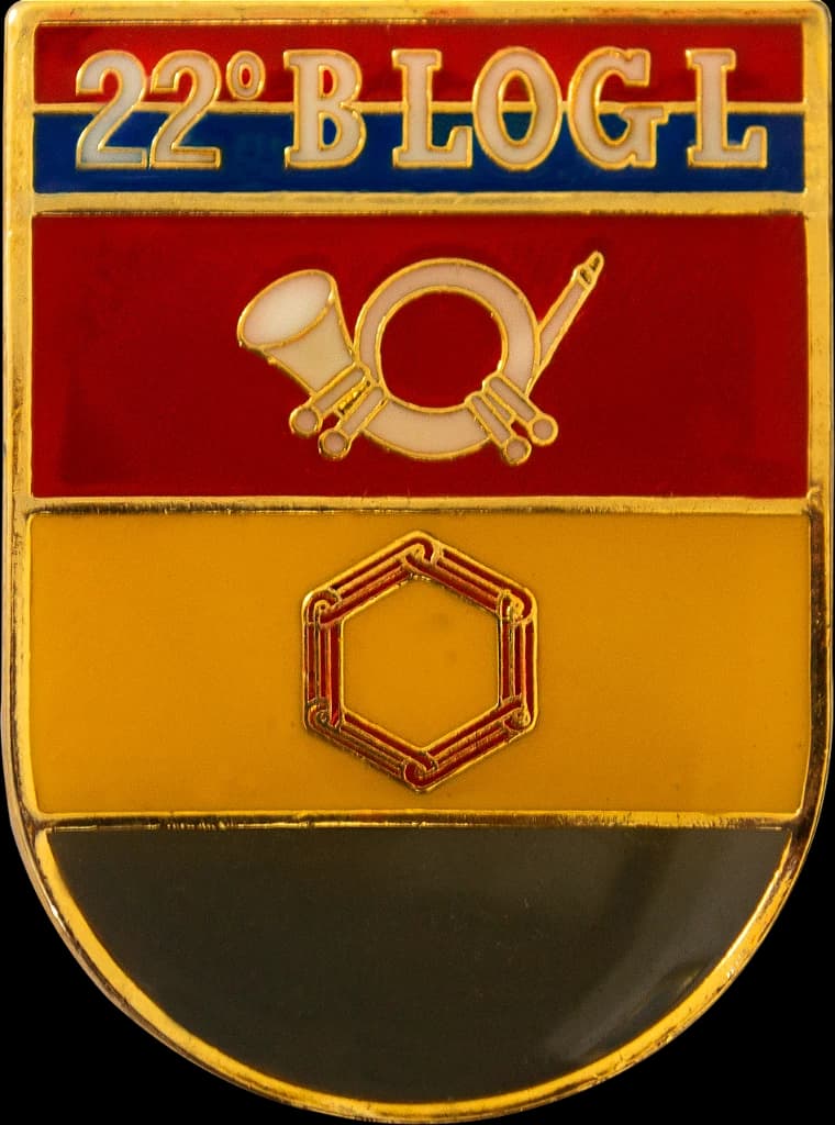 DISTINTIVO DE BOLSO - EB 22º B LOG L — imagem 1
