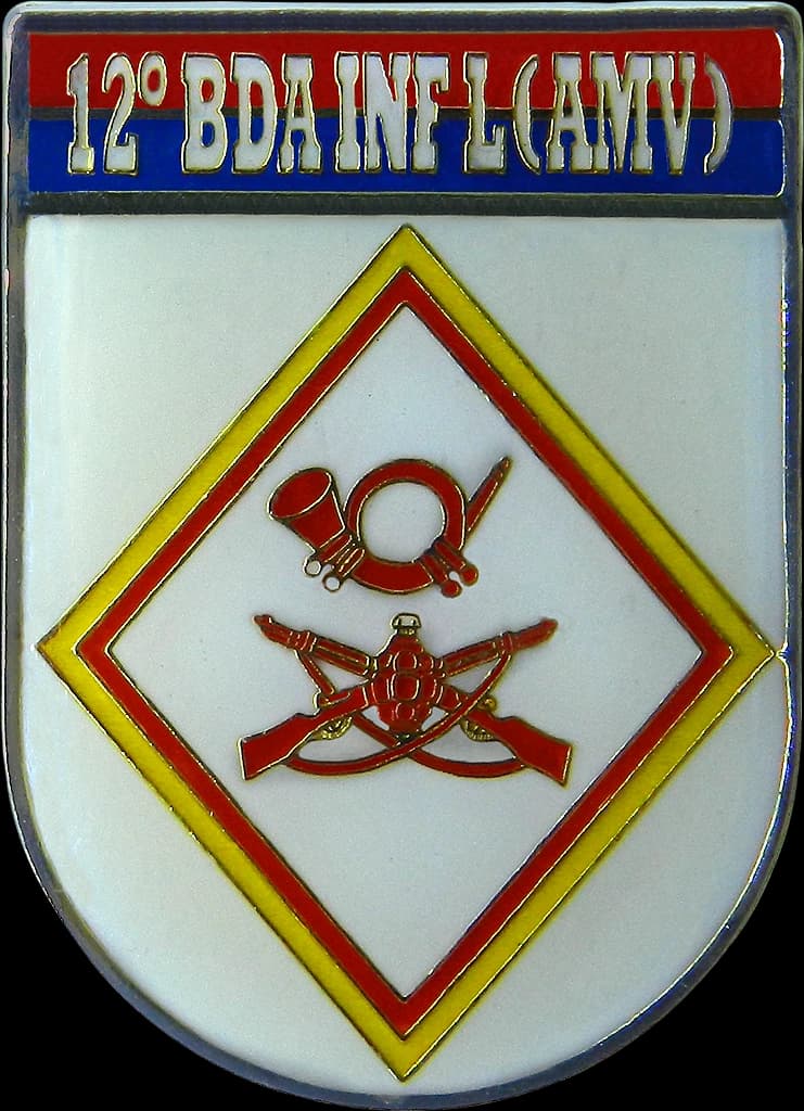 DISTINTIVO DE BOLSO - EB 12º BDA INF L (AMV) — imagem 1