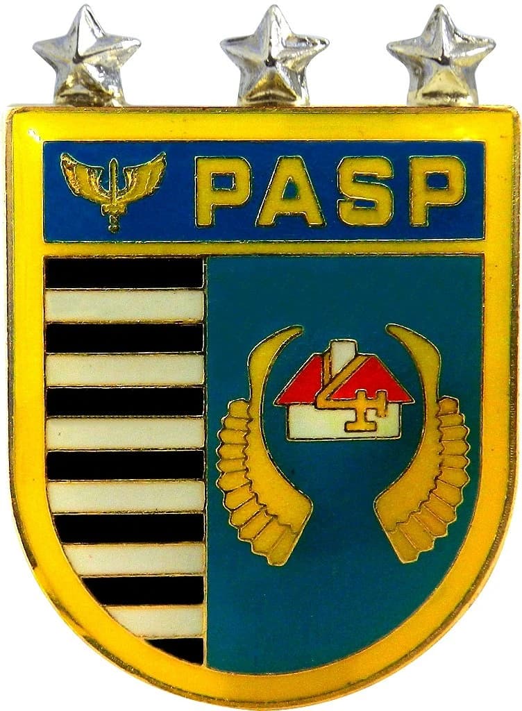 DISTINTIVO DE BOLSO - FAB PASP 3 ESTRELAS — imagem 1