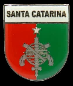 DISTINTIVO DE BOLSO - PM SC VERM/VERD — imagem 1
