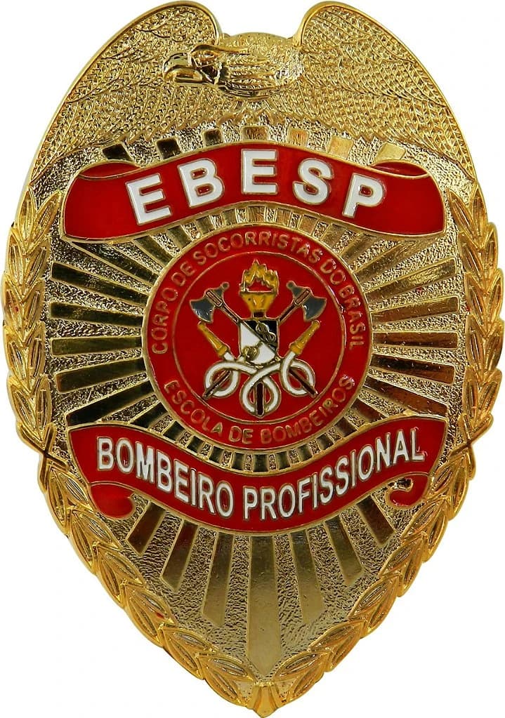 DISTINTIVO DE PEITO - BOMBEIRO PROFISSIONAL — imagem 1