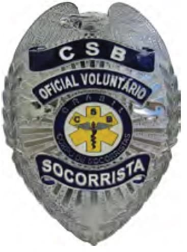 DISTINTIVO DE PEITO - OF. VOLUNTÁRIO SOCORRISTA — imagem 1