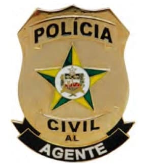 DISTINTIVO DE PEITO - AGENTE POLÍCIA CIVIL AL — imagem 1