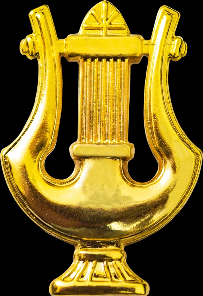 DISTINTIVO DE GOLA - LIRA / MÚSICO 25MM — imagem 1