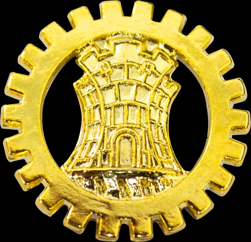 DISTINTIVO DE GOLA - ENGENHEIRO MILITAR — imagem 1