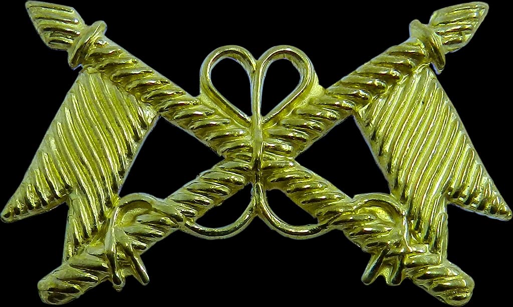 DISTINTIVO DE GOLA - BANDEIROLA CAVALARIA — imagem 1