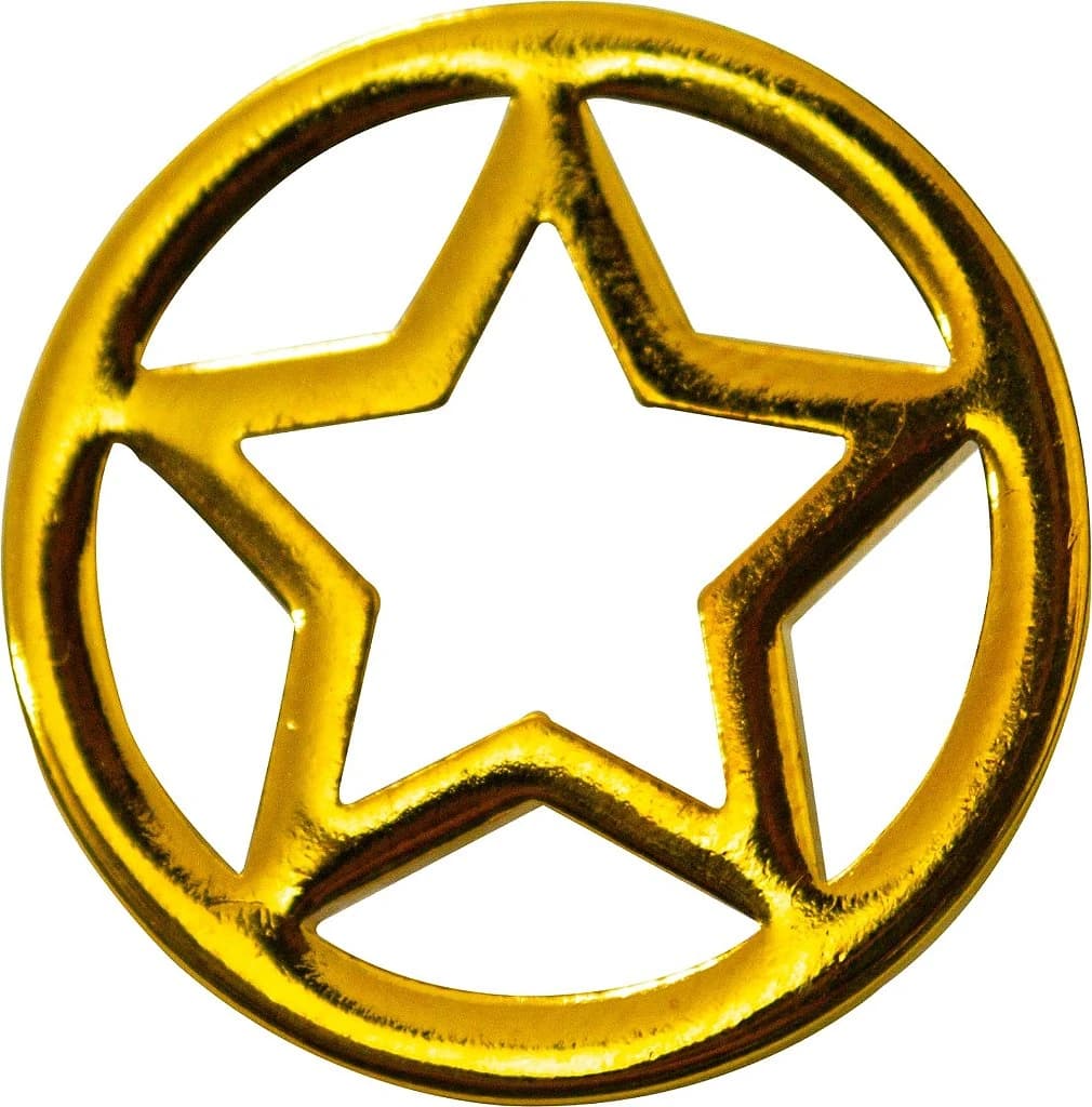 DISTINTIVO DE GOLA - ESTRELA VAZADA 25mm — imagem 1