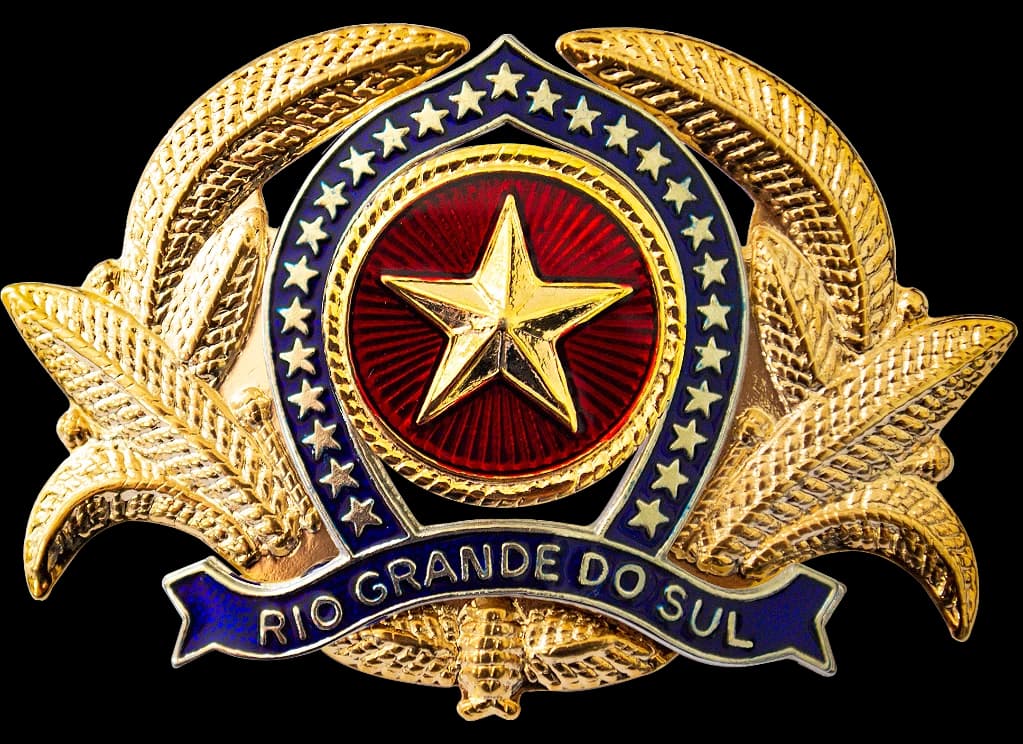 DISTINTIVO DE BOINA - OFICIAL POLÍCIA MILITAR RS — imagem 1