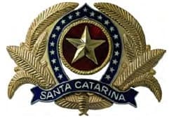 DISTINTIVO DE QUEPE - OFICIAL / PM SC — imagem 1