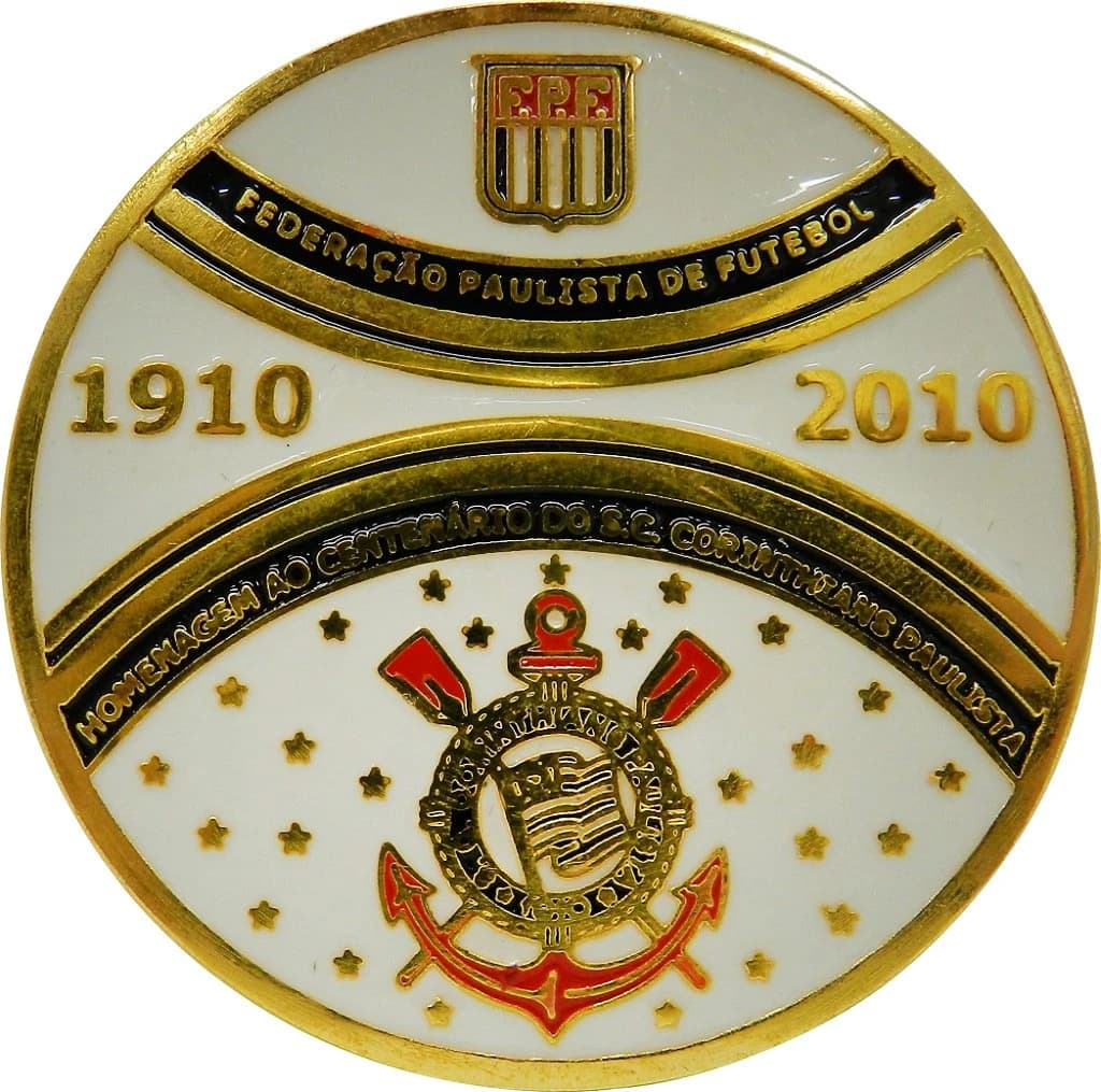 MEDALHA - FPF HOMENAGEM AO CENTENÁRIO DO S.C CORINTHIANS PAULISTA — imagem 1