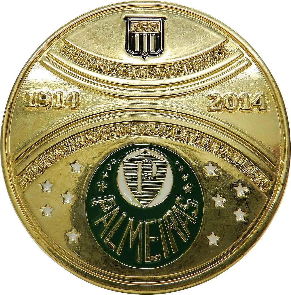 MEDALHA - FPF HOMENAGEM AO CENTENÁRIO DO S.E PALMEIRAS — imagem 1