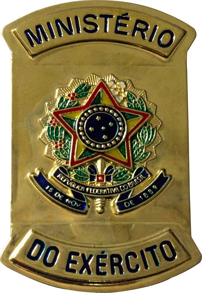 CHAPA CARTEIRA - MINISTÉRIO DO EXÉRCITO COM BRASÃO — imagem 1