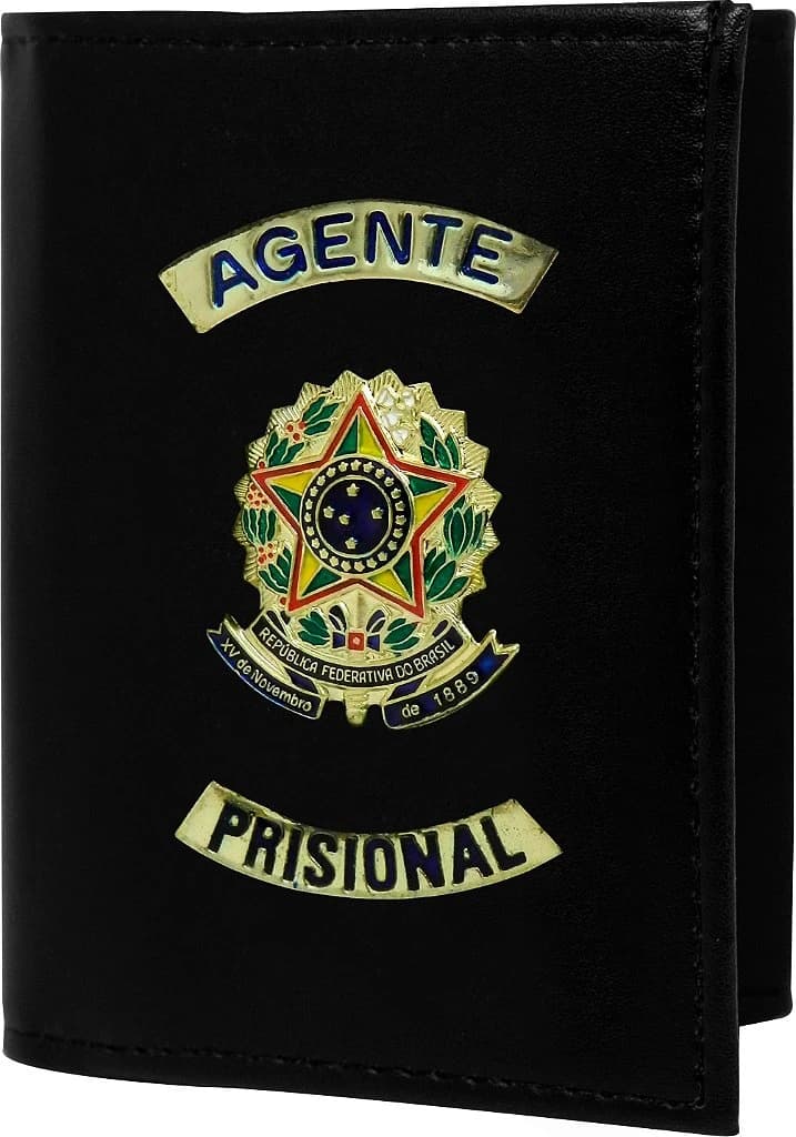 CARTEIRA COURVIN - PRETO AGENTE PRISIONAL — imagem 1