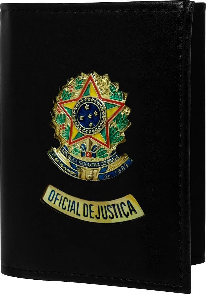 CARTEIRA COURVIN PRETO - OFICIAL DE JUSTIÇA — imagem 1