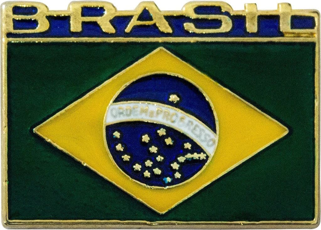 BOTTON - BANDEIRA BRASIL LETRAS — imagem 1