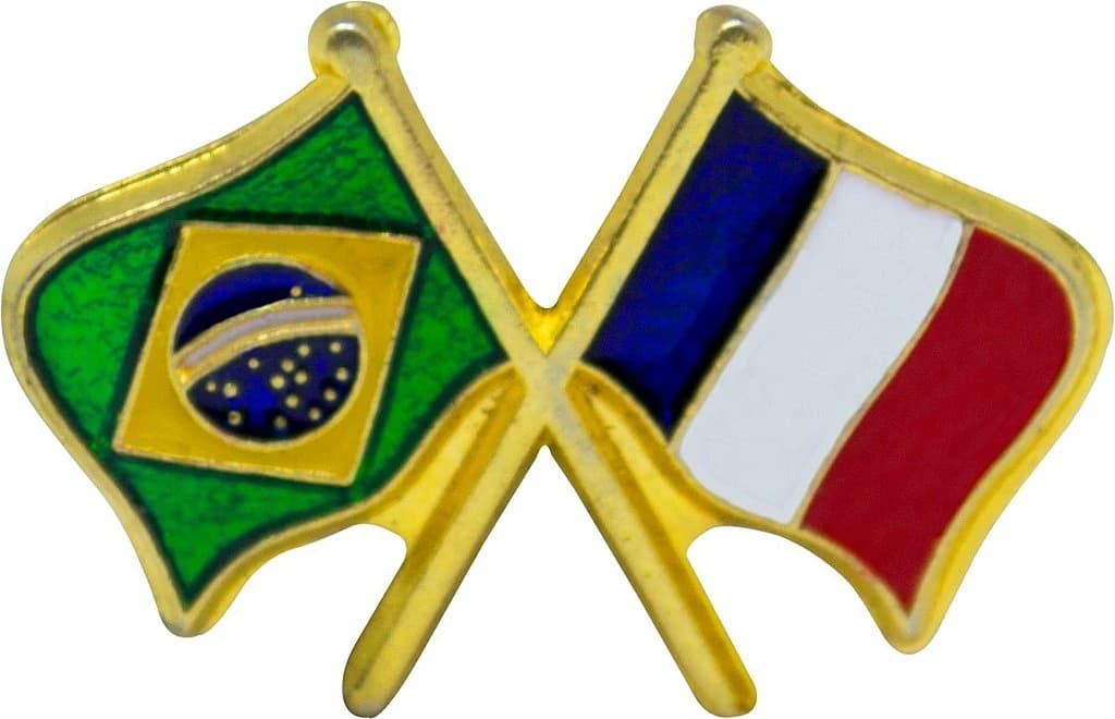 BOTTON - BANDEIRA BRASIL X FRANÇA — imagem 1