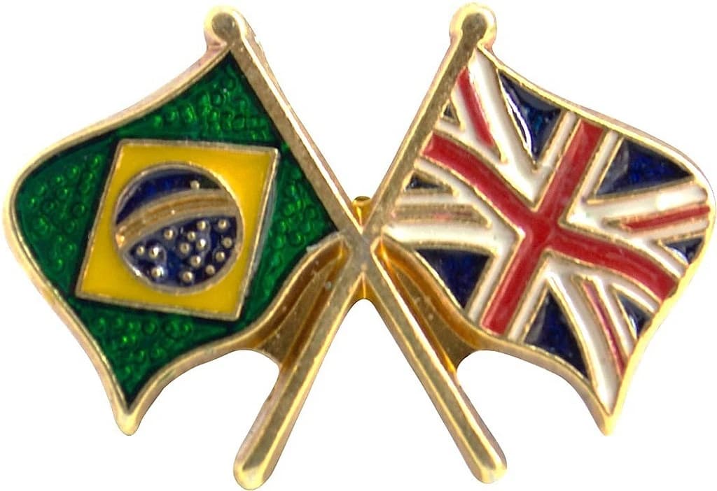 BOTTON - BANDEIRA BRASIL X INGLATERRA — imagem 1