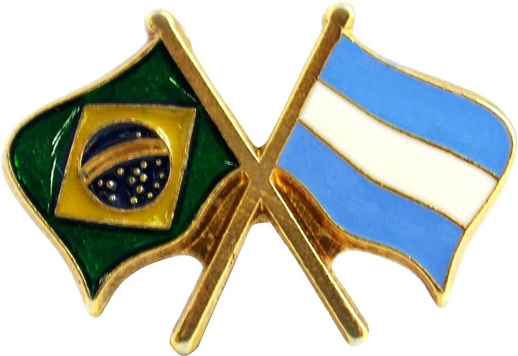 BOTTON - BANDEIRA BRASIL X ARGENTINA — imagem 1