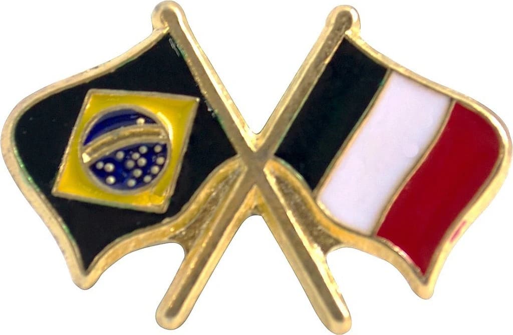 BOTTON - BANDEIRA BRASIL X ITÁLIA — imagem 1