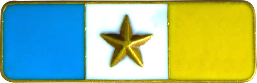 BARRETA - 1 ESTRELA AZUL, BRANCO E AMARELO — imagem 1