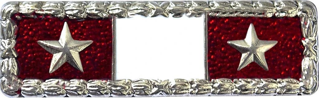 BARRETA - 2 ESTRELAS VERMELHO E BRANCO COM BORDA — imagem 1
