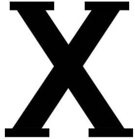 LETRA 30mm - X — imagem 1