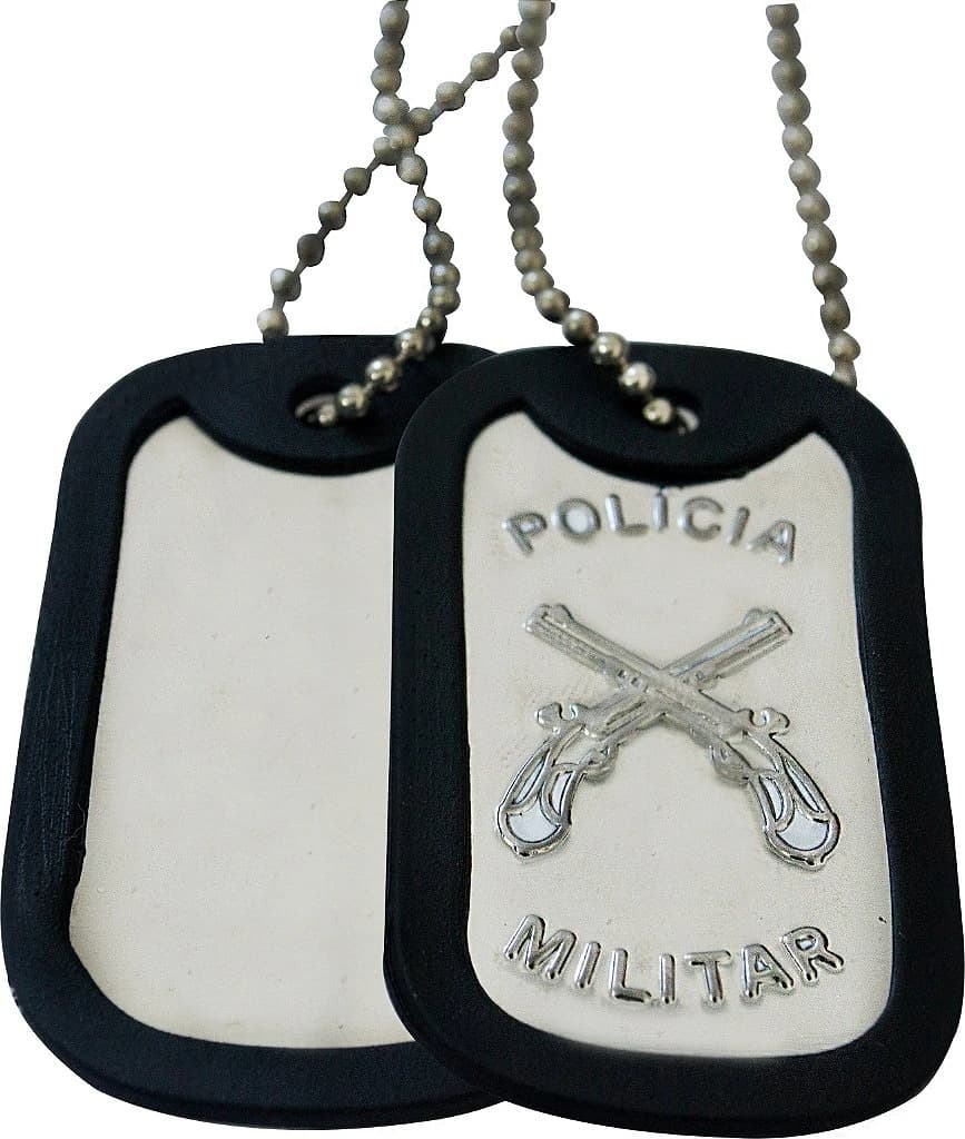 PLAQUETA DE IDENTIFICAÇÃO - POLÍCIA MILITAR — imagem 1
