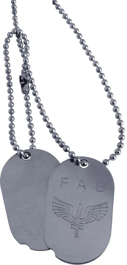 PLAQUETA DE IDENTIFICAÇÃO FAB - PEQUENA C/ RASGO — imagem 1