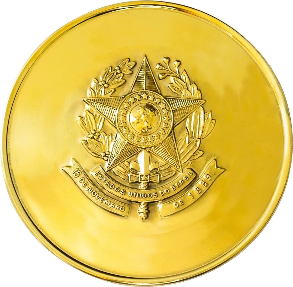PLACA BRASÃO REPÚBLICA 11CM — imagem 1